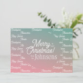 Weihnachten im Juli Pink Green Ombre Party (Stehend Vorderseite)