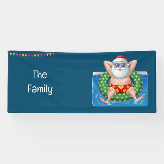 Weihnachten im Juli Pool Party Banner (Horizontal)