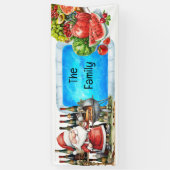 Weihnachten im Juli Pool Party Banner (Vertikal)