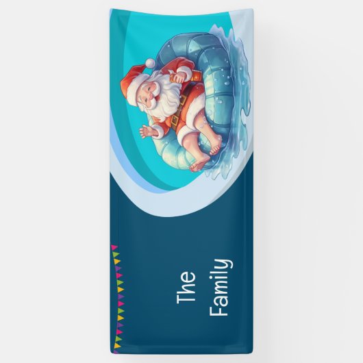 Weihnachten im Juli Pool Party Banner (Vertikal)