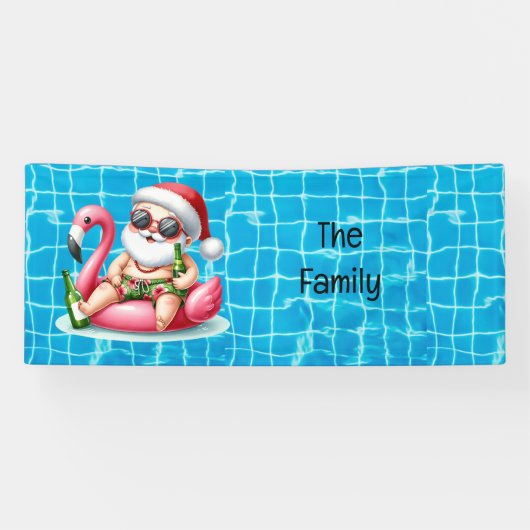 Weihnachten im Juli Pool Party Banner (Horizontal)