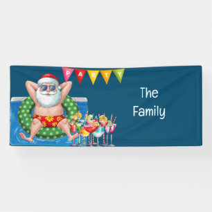 Weihnachten im Juli Pool Party Banner