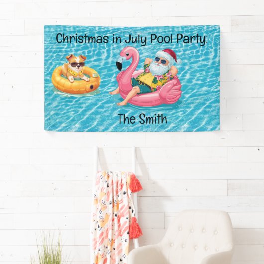 Weihnachten im Juli Pool Party Banner (Insitu)