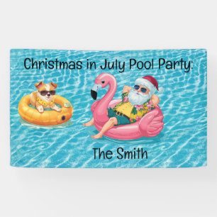 Weihnachten im Juli Pool Party Banner