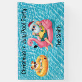 Weihnachten im Juli Pool Party Banner (Vertikal)