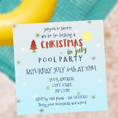 Weihnachten im Juli Pool-Party Einladung