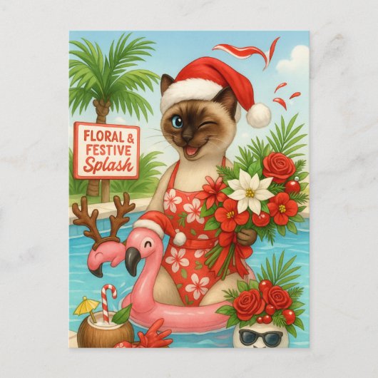 Weihnachten im Juli Pool-Party für Cat Lovers (Vorderseite)