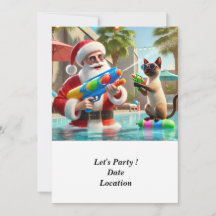 Weihnachten im Juli Pool Party mit dem Weihnachtsm