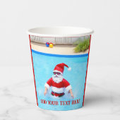 Weihnachten im Juli Pool-Party Pappbecher (Rückseite)