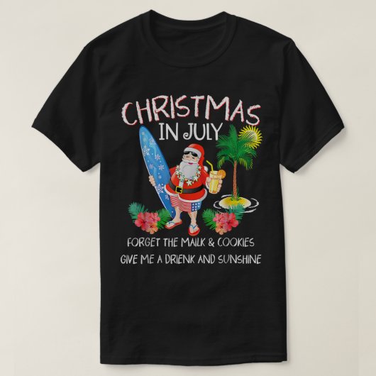 Weihnachten im Juli Pool Party Santa Men Women Vac T-Shirt (Design vorne)