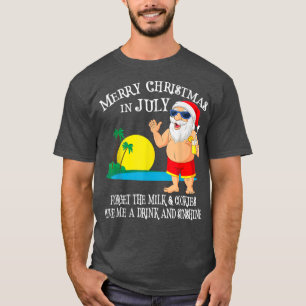 Weihnachten im Juli Pool Party Santa Men Women Vac T-Shirt