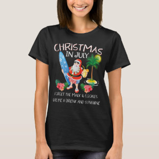 Weihnachten im Juli Pool Party Santa T-Shirt