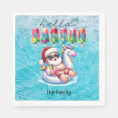 Weihnachten im Juli Pool Party Serviette (Vorderseite)