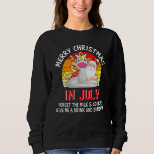 Weihnachten im Juli Pool-Spaßparty Santa Sommerfer Sweatshirt