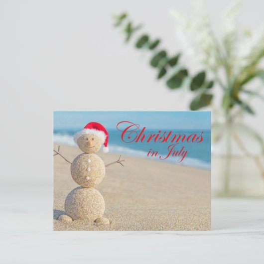 Weihnachten im Juli Postkarte (Stehend Vorderseite)