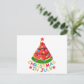 WEIHNACHTEN IM JULI POSTKARTE (Stehend Vorderseite)