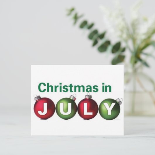 Weihnachten im Juli Postkarte (Stehend Vorderseite)