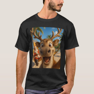 Weihnachten im Juli Reindeer Selfie Santa Boys Kin T-Shirt