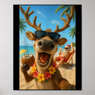 Weihnachten im Juli - Rentier Selfie Santa Boys Ki Poster