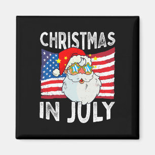 Weihnachten im Juli Retro Hipster Lustiger Weihnac Magnet