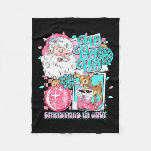 Weihnachten im Juli Retro Santa Disco Snowman G Fleecedecke