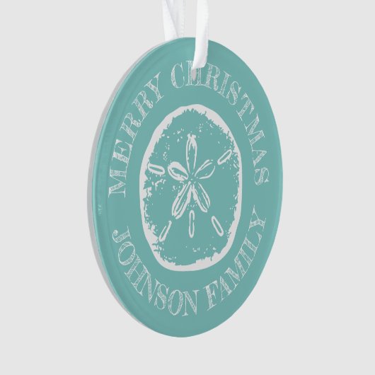 Weihnachten im Juli Sand-Dollar-Zierschmuck Ornament (Vorderseite)