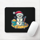 Weihnachten im Juli Sand Snowman Weihnachtsmannmüt Mousepad (Mit Mouse)