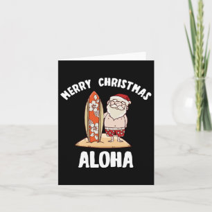 Weihnachten im Juli Santa Aloha Hawaii Beach Sand Karte