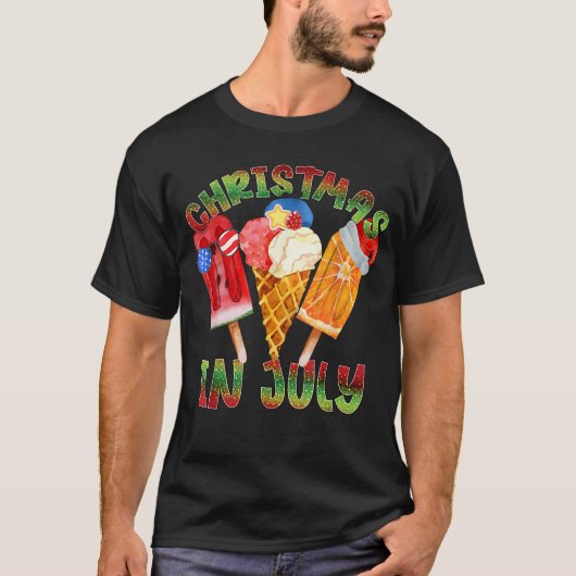 Weihnachten im Juli Santa Beach Sommer mit Gnomen T-Shirt (Vorderseite)