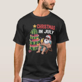Weihnachten im Juli Santa Beach Wassermelone Kinde T-Shirt (Vorderseite)