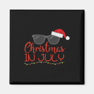 Weihnachten im Juli Santa Claus Hut Sungles Trendy Magnet