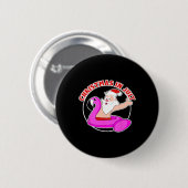 Weihnachten im Juli Santa Flamingo Pool Float Button (Vorne & Hinten)