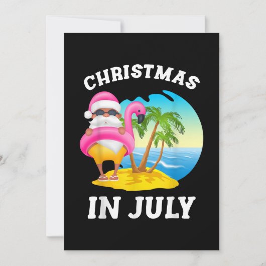 Weihnachten im Juli Santa Flamingo Pool Sommer (Vorderseite)