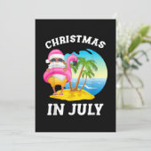 Weihnachten im Juli Santa Flamingo Pool Sommer (Stehend Vorderseite)
