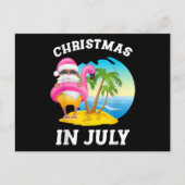 Weihnachten im Juli Santa Flamingo Pool Sommer (Vorderseite)