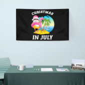 Weihnachten im Juli Santa Flamingo Pool Sommer Banner (Messeveranstaltung)