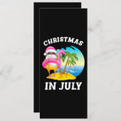 Weihnachten im Juli Santa Flamingo Pool Sommer Einladung (Vorne/Hinten)