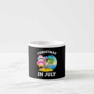 Weihnachten im Juli Santa Flamingo Pool Sommer Espressotasse