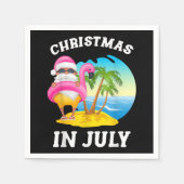 Weihnachten im Juli Santa Flamingo Pool Sommer Serviette (Vorderseite)