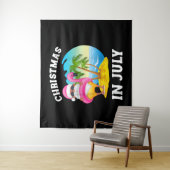 Weihnachten im Juli Santa Flamingo Pool Sommer Wandteppich (Beispiel)