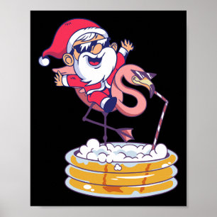 Weihnachten im Juli Santa Flamingo Xmas Sommer Haw Poster