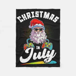 Weihnachten im Juli Santa Gamer Sungles Beach Somm Fleecedecke