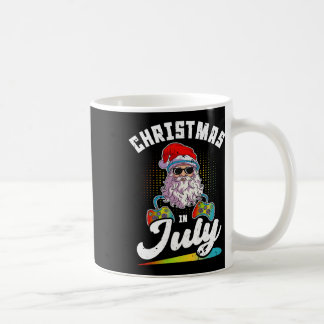 Weihnachten im Juli Santa Gamer Sungles Strand Som Kaffeetasse