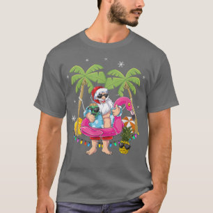 Weihnachten im Juli Santa hawaii Sonnenbrille Flam T-Shirt
