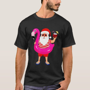 Weihnachten im Juli Santa Hawaii Sonnenbrille Flam T-Shirt