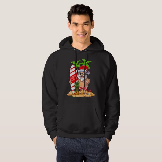 Weihnachten im Juli Santa Hawaii Surfen Sommer Chr Hoodie (Vorne ganz)