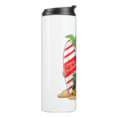 Weihnachten im Juli Santa Hawaiian Sommer Surf Sur Thermosbecher (Nach links gedreht)