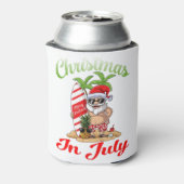 Weihnachten im Juli Santa Hawaiian Surfing T-Shirt Dosenkühler (Kanne Rückseite)