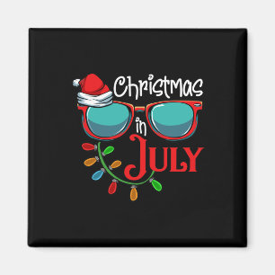 Weihnachten im Juli Santa Hut Sonnenbrille Sommerf Magnet