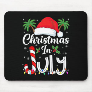 Weihnachten im Juli Santa Hut Strandtrip Tropische Mousepad
